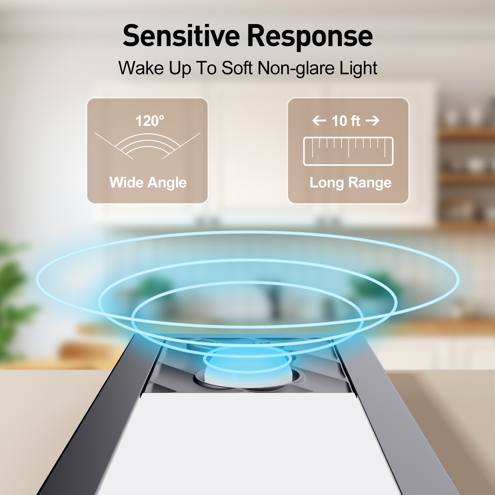 Under Cabinet Lights, 45LED Motion Sensor Cabinet Light,Magnetic Motion Activated Light, 5 Color temperatures Closet Light, Wireless USB Rechargeable Kitchen Cupboard Night Lights - 2Pack - Image 6